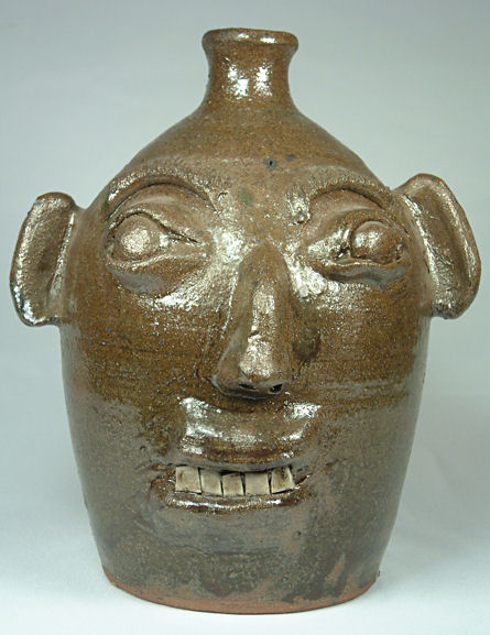 Pottery face jug
