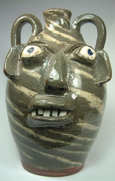 Pottery face jug