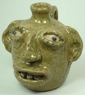 Pottery face jug
