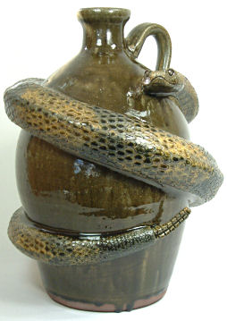 Pottery face jug